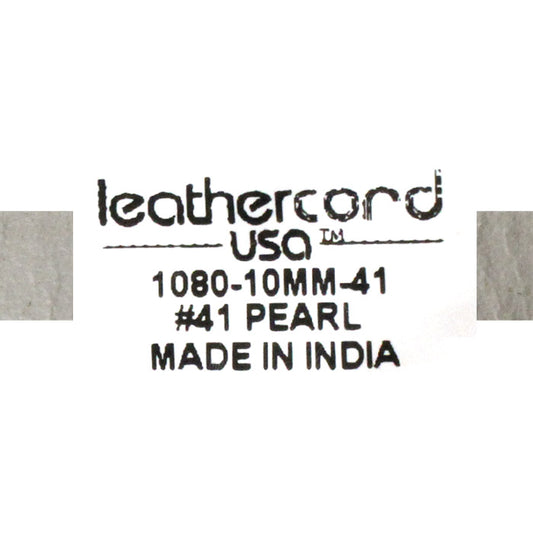 10mm Metallic Pearl Flat Leather Strap / sold by the meter / 10 mm wide x 1.5mm thick
