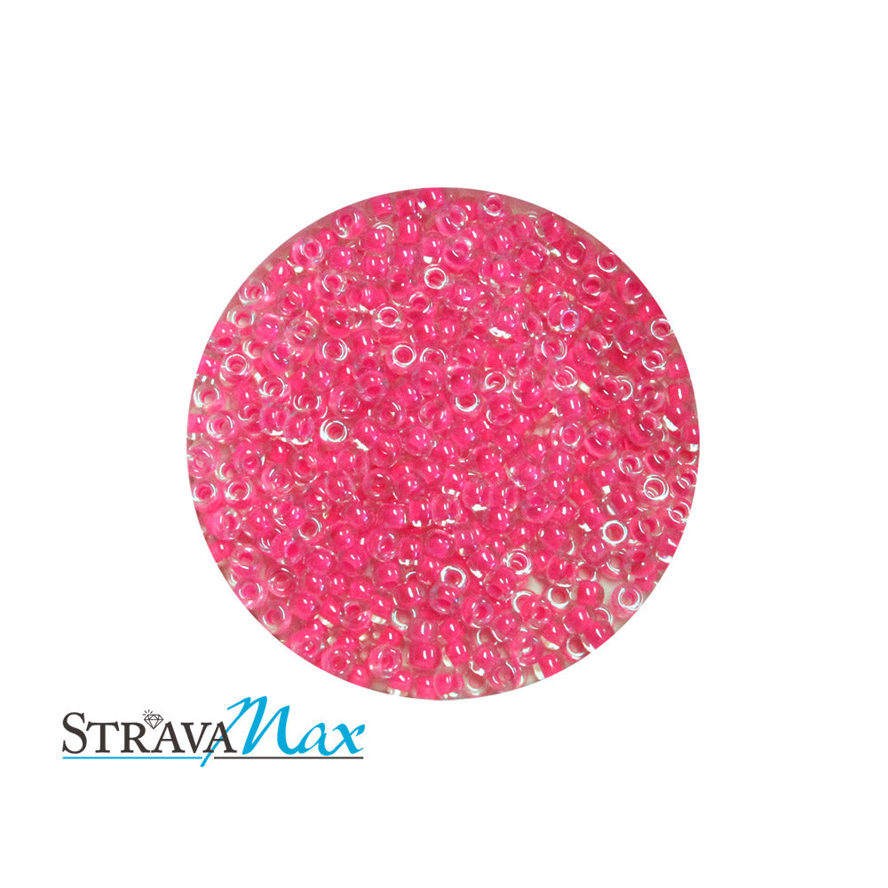 15/0 Luminous Hot Pink Color Lined Miyuki Round Seed Beads / sold in 1 OZ bags (approx 7000 beads)