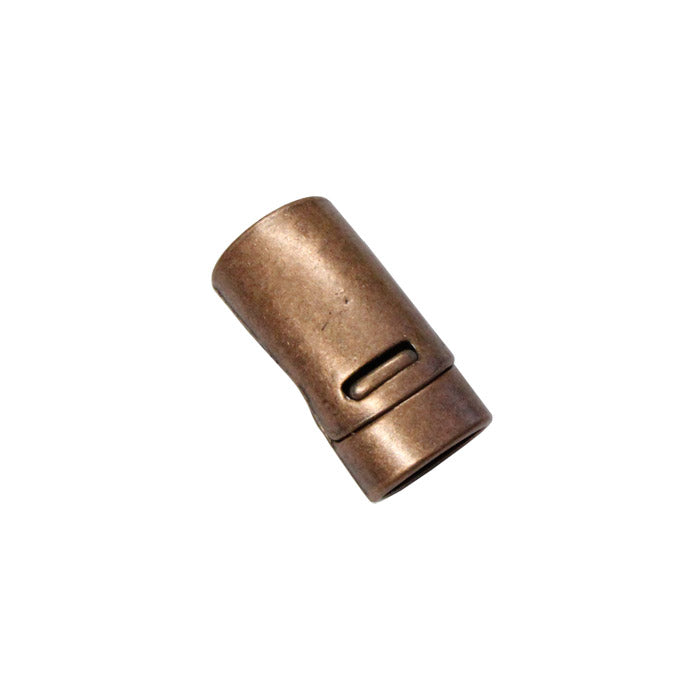 Magnetic Oval Clasp / ID 10.8 x 7mm clasp / zinc alloy with antique copper finish / for regaliz or licorice style leather cords