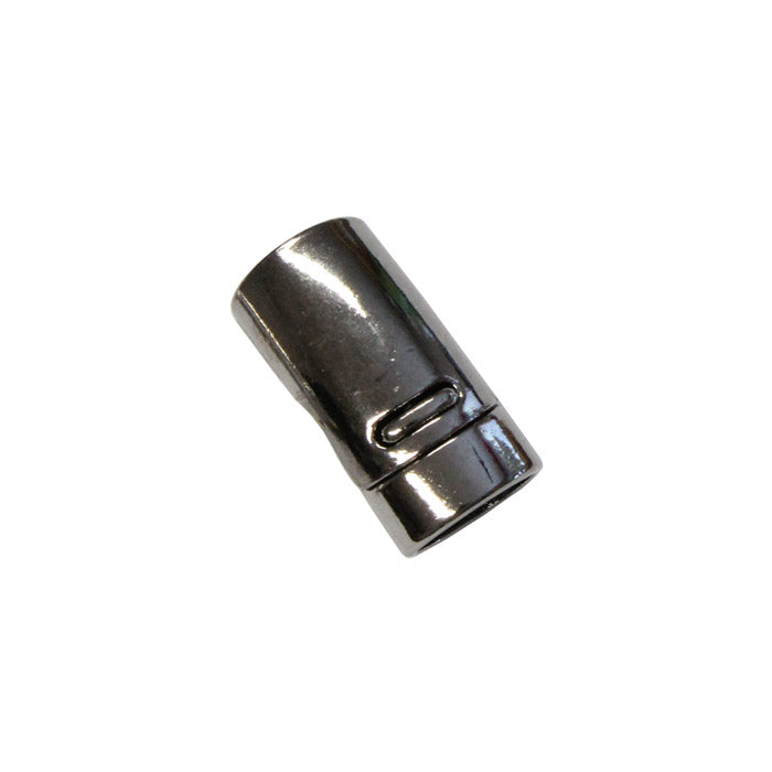 Magnetic Oval Clasp / ID 10.8 x 7mm clasp / zinc alloy with a black gunmetal finish / for regaliz or licorice style leather cords