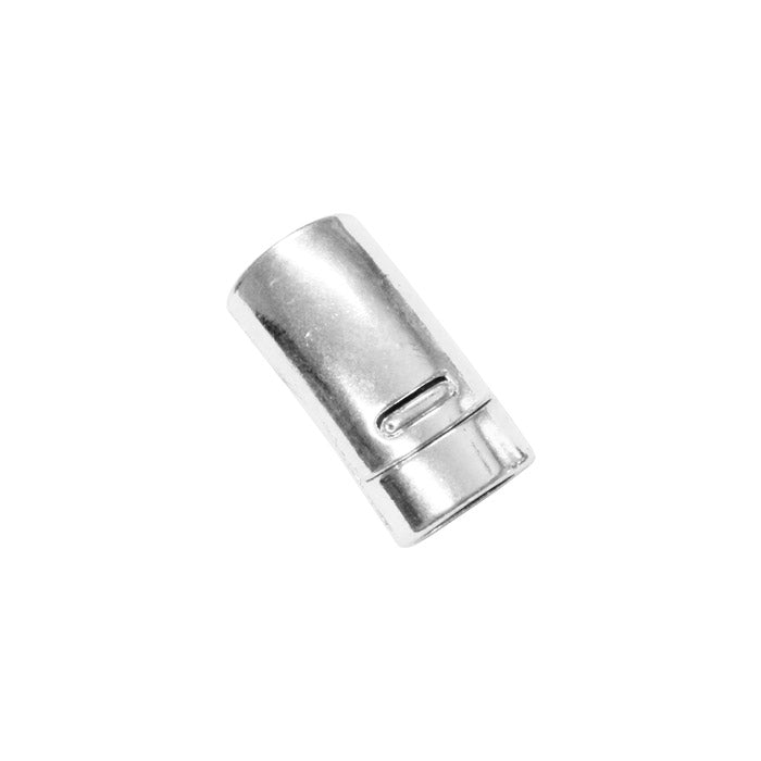 Magnetic Oval Clasp / ID 10.8 x 7mm clasp / zinc alloy with a bright silver finish / for regaliz or licorice style leather cords