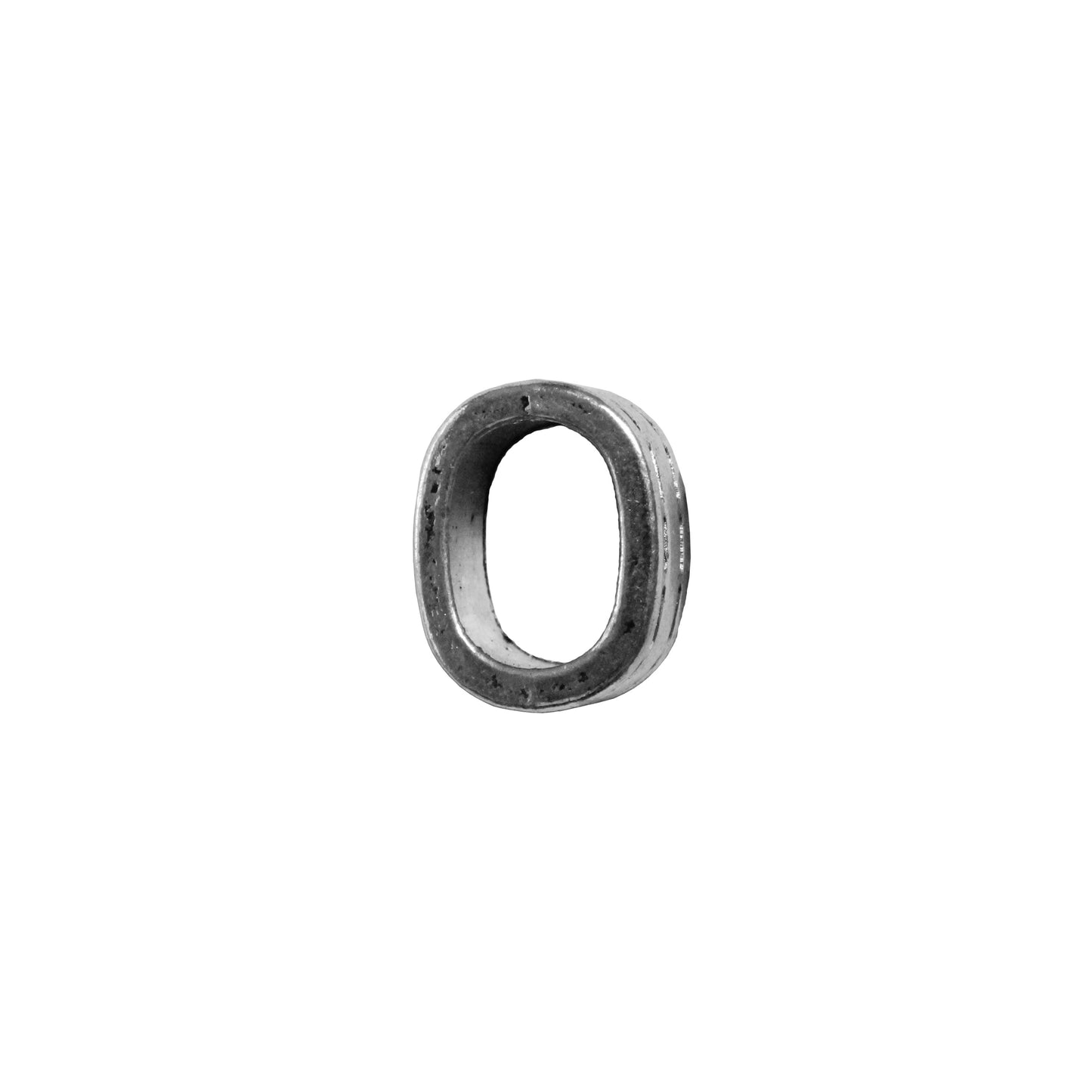 Banded Slider Spacer Bead Antique Silver / 11 x 7.5mm / for use with licorice or Regaliz cords
