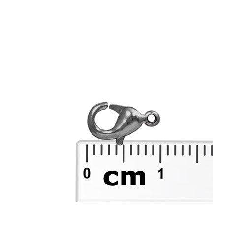 10mm Lobster Clasp / 10 Pack / plated zinc with a gunmetal finish