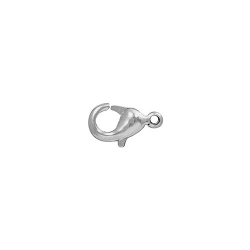 10mm Lobster Clasp / 10 Pack / plated zinc with an bright rhodium finish