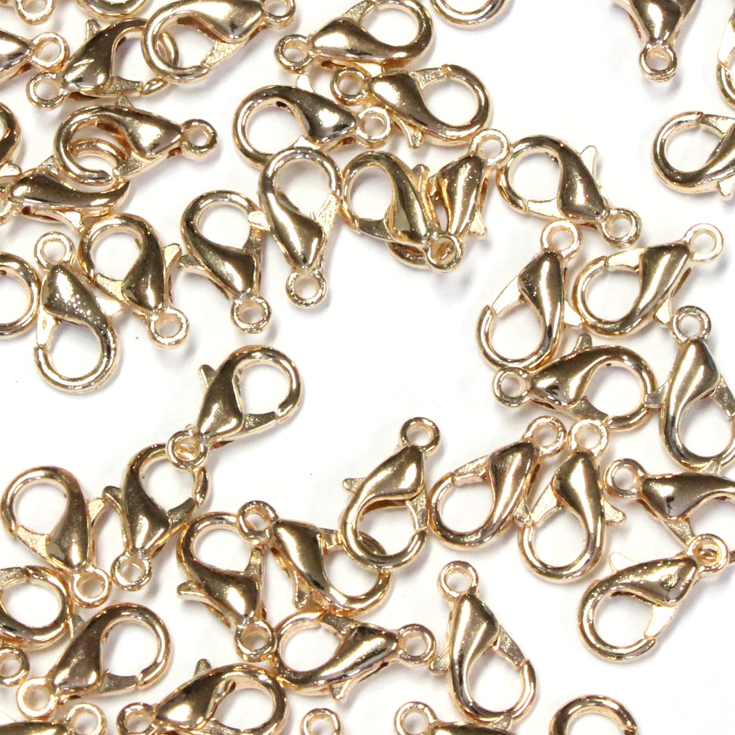 10mm Lobster Clasp / plated zinc with a bright gold finish / generic brand