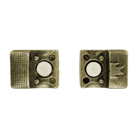 10mm Aztec Flat Magnetic Clasp / zinc alloy with antique bronze finish / ID 10 x 2mm / clasp for 10mm flat leather cord