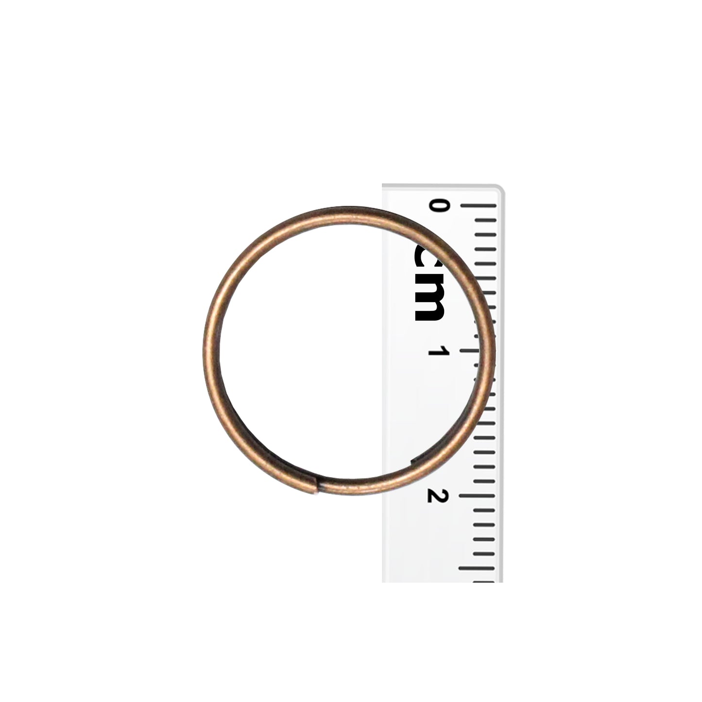 20mm Antique Copper Split Ring / 10 Pack / for key rings or secure charms or tags