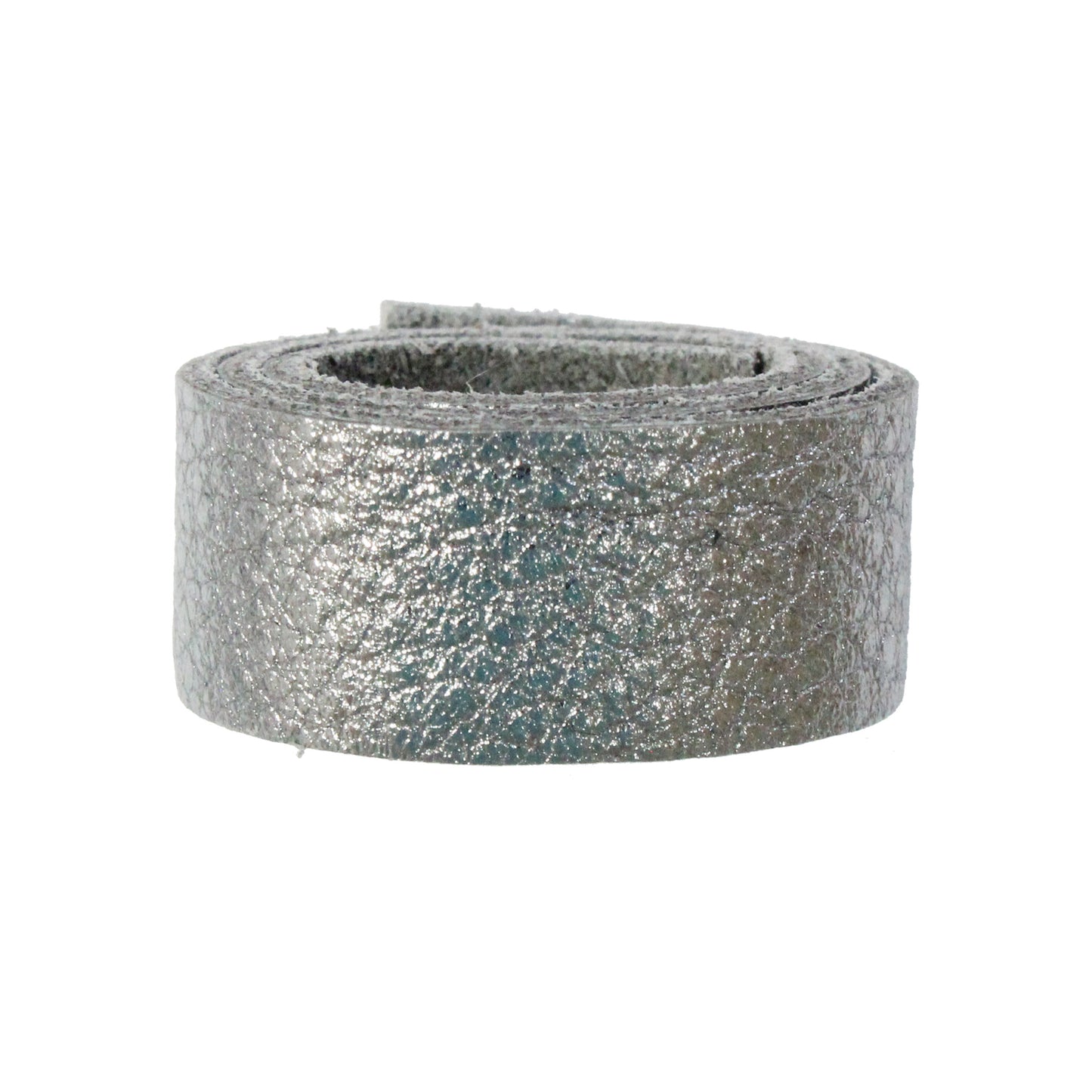 ANTIQUED SILVER Leather Strap / pre-cut 10 inch (Length) x 1/2 inch (Wide) / TierraCast USA