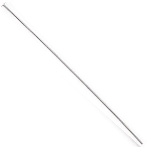 Bright Rhodium Head Pins / 100 Pack / 2 Inches long (50mm) / 21 GA (Gauge)