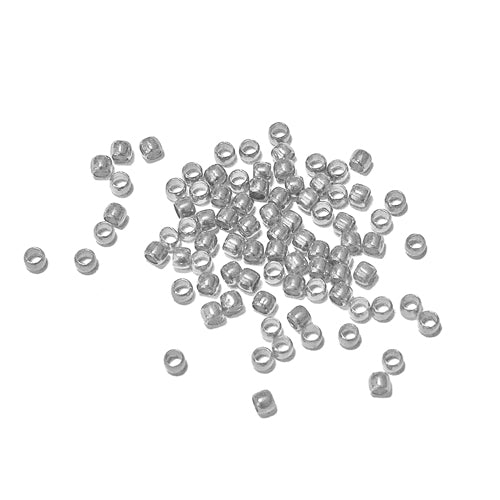 2mm Bright Silver Round Crimp Beads / 100 Pack / 2 x 1mm with 1.2