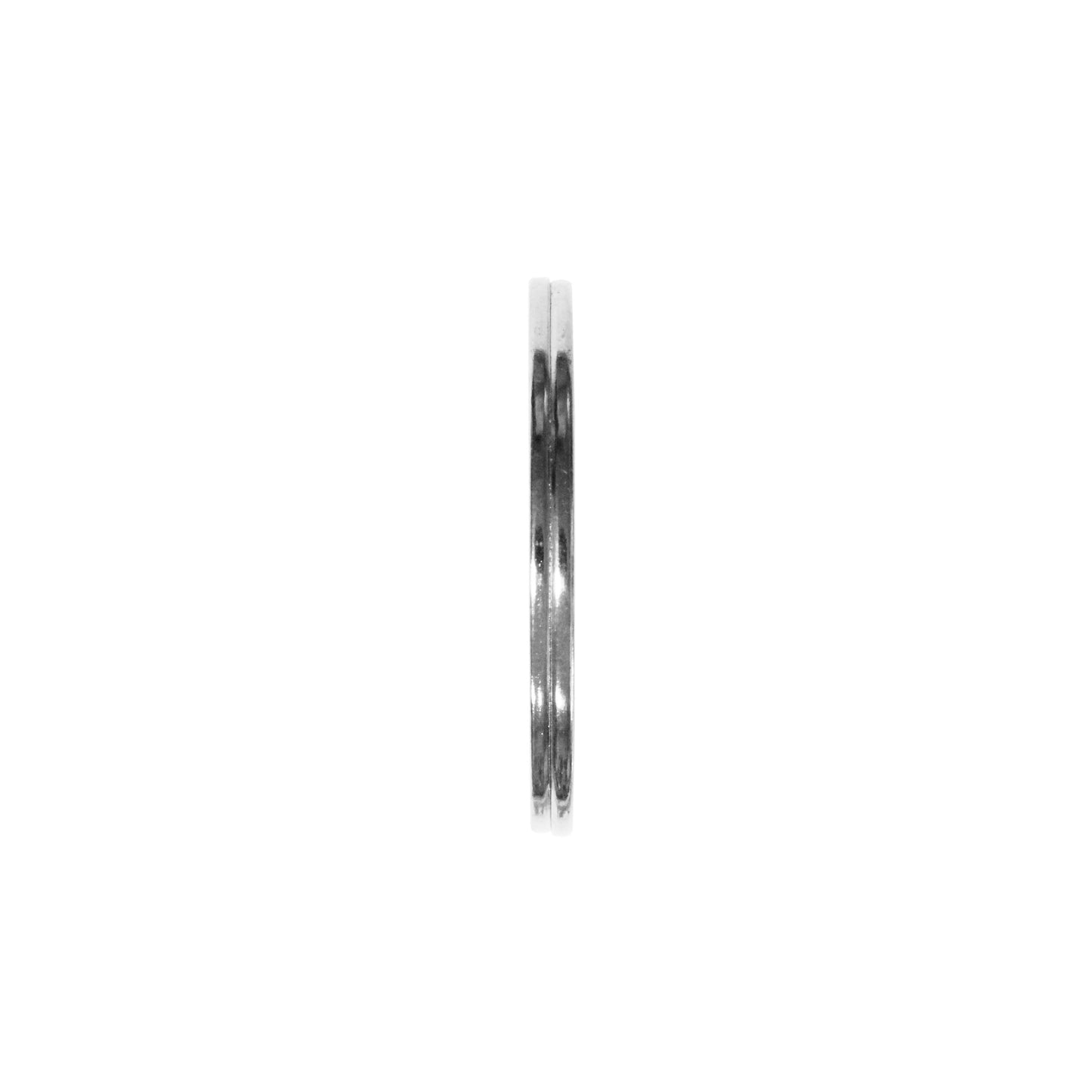 25mm Bright Rhodium Split Ring / sold individually / for key rings or secure charms or tags