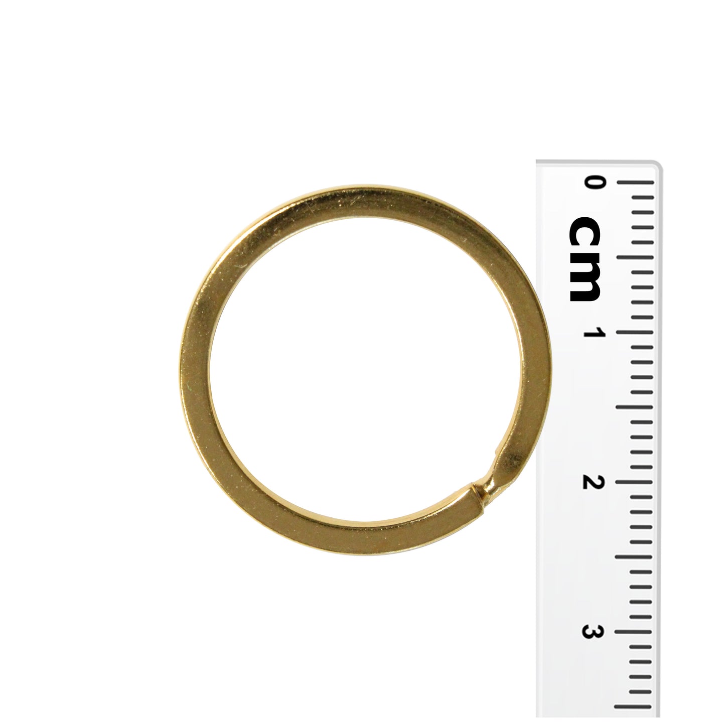 25mm Bright Brass Split Ring / sold individually / for key rings or secure charms or tags