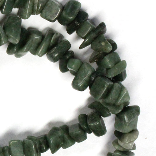 Russian Jade Chip Beads / 16 Inch strand / 5-10mm chips / natural opaque stone