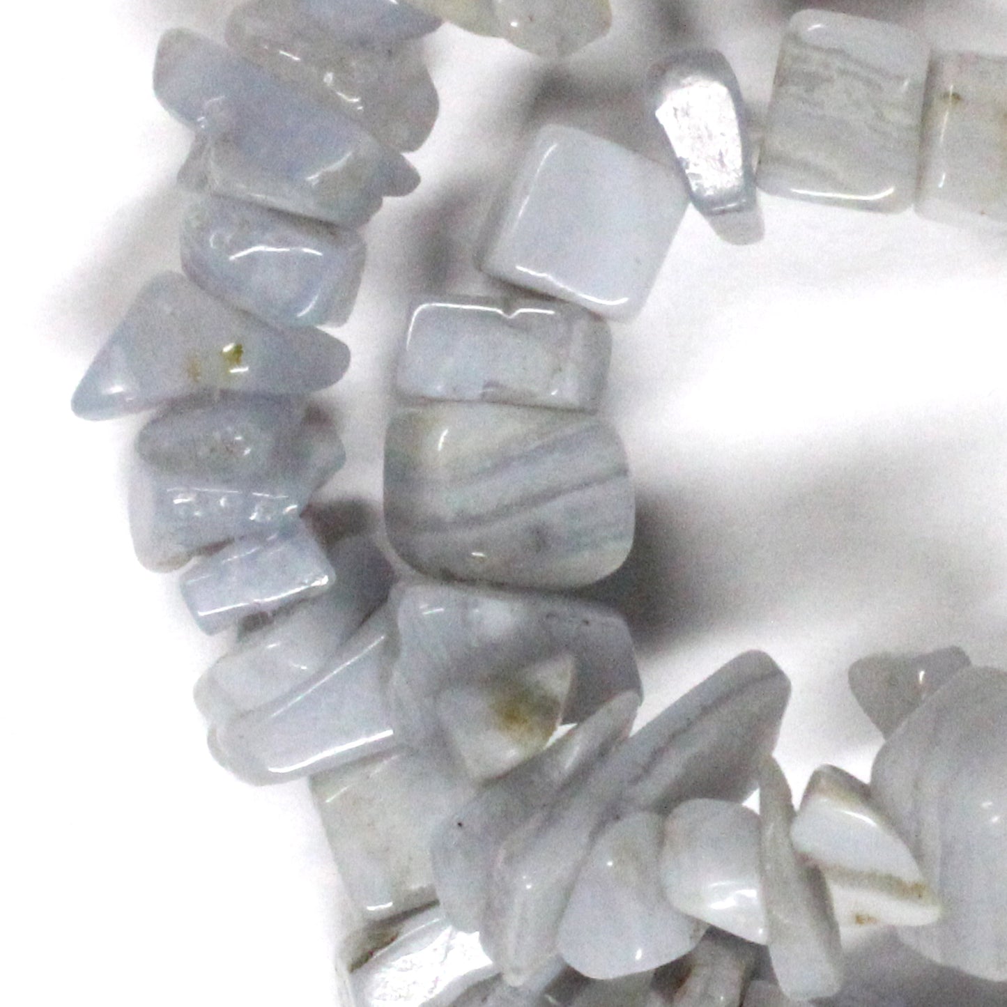BLUE LACE AGATE Chip Beads / 16 Inch strand / semi-opaque natural stone