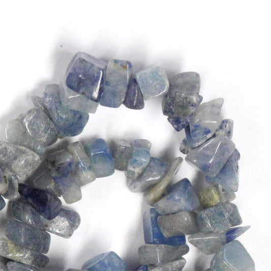 Sky Quartz Chip Beads / 16 Inch strand / 5-10mm chips / natural opaque glossy polished stone