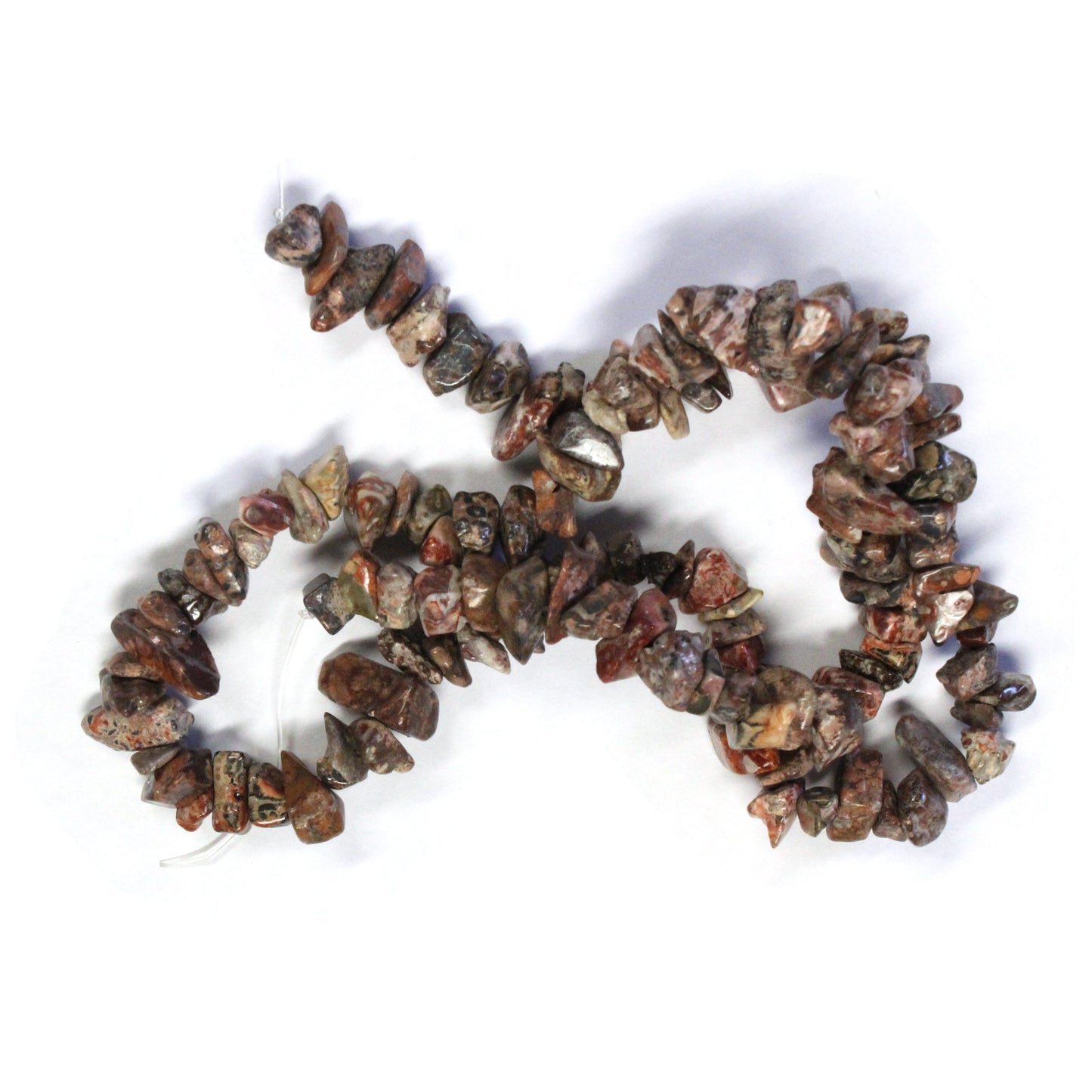 Leopard Skin Jasper Chip Beads / 16 Inch strand / 6-10 chips / natural opaque stone