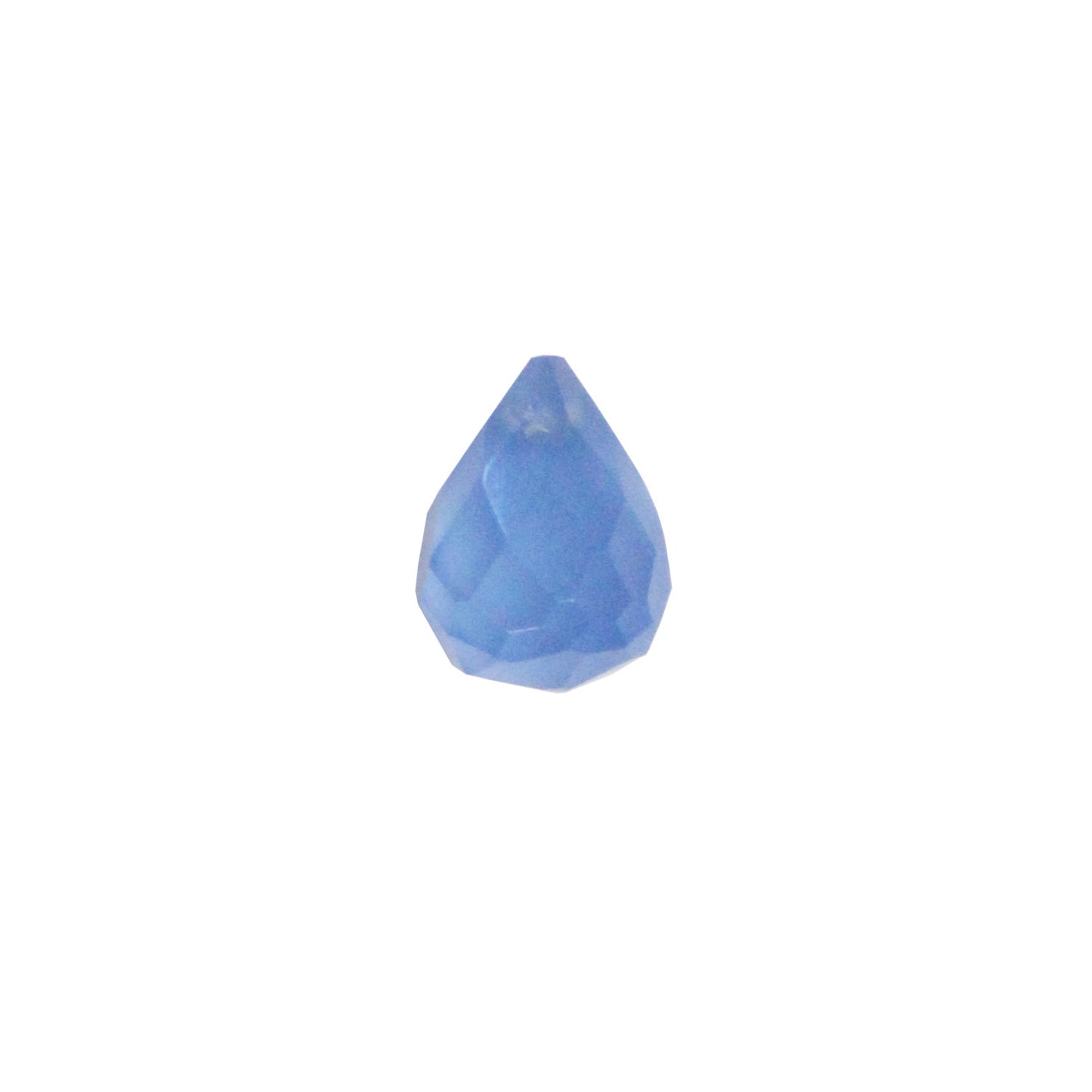 Blue Chalcedony Faceted Teardrops / 12 Bead Strand / 12x10mm / man-made translucent stone