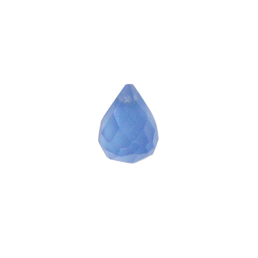 Blue Chalcedony Faceted Teardrops / 12 Bead Strand / 12x10mm / man-made translucent stone