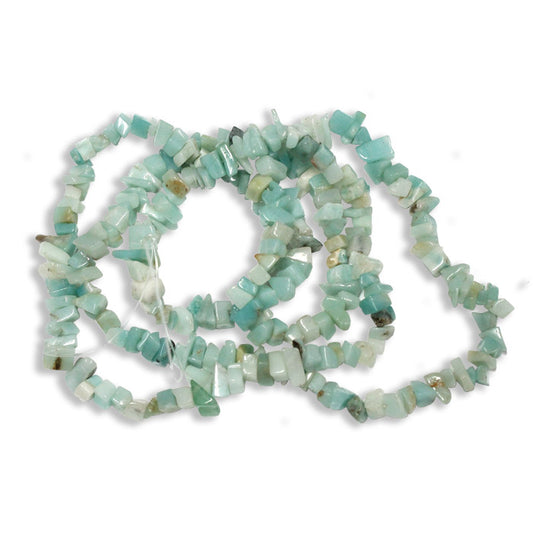 Amazonite Chip Beads / 16 Inch strand / 6-12mm chips / natural opaque stone jewelry beads