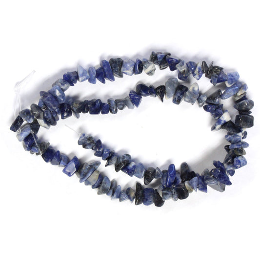 Sodalite Chip Beads / 16 Inch strand / 6-10mm chips / natural opaque stone