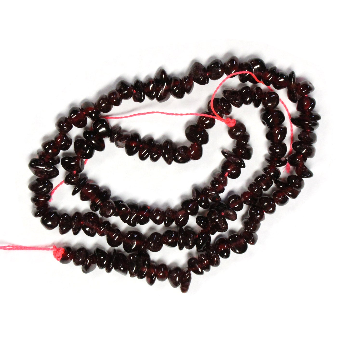Garnet Chip Beads / 16 Inch strand / 4-8mm chips / natural translucent dyed stone