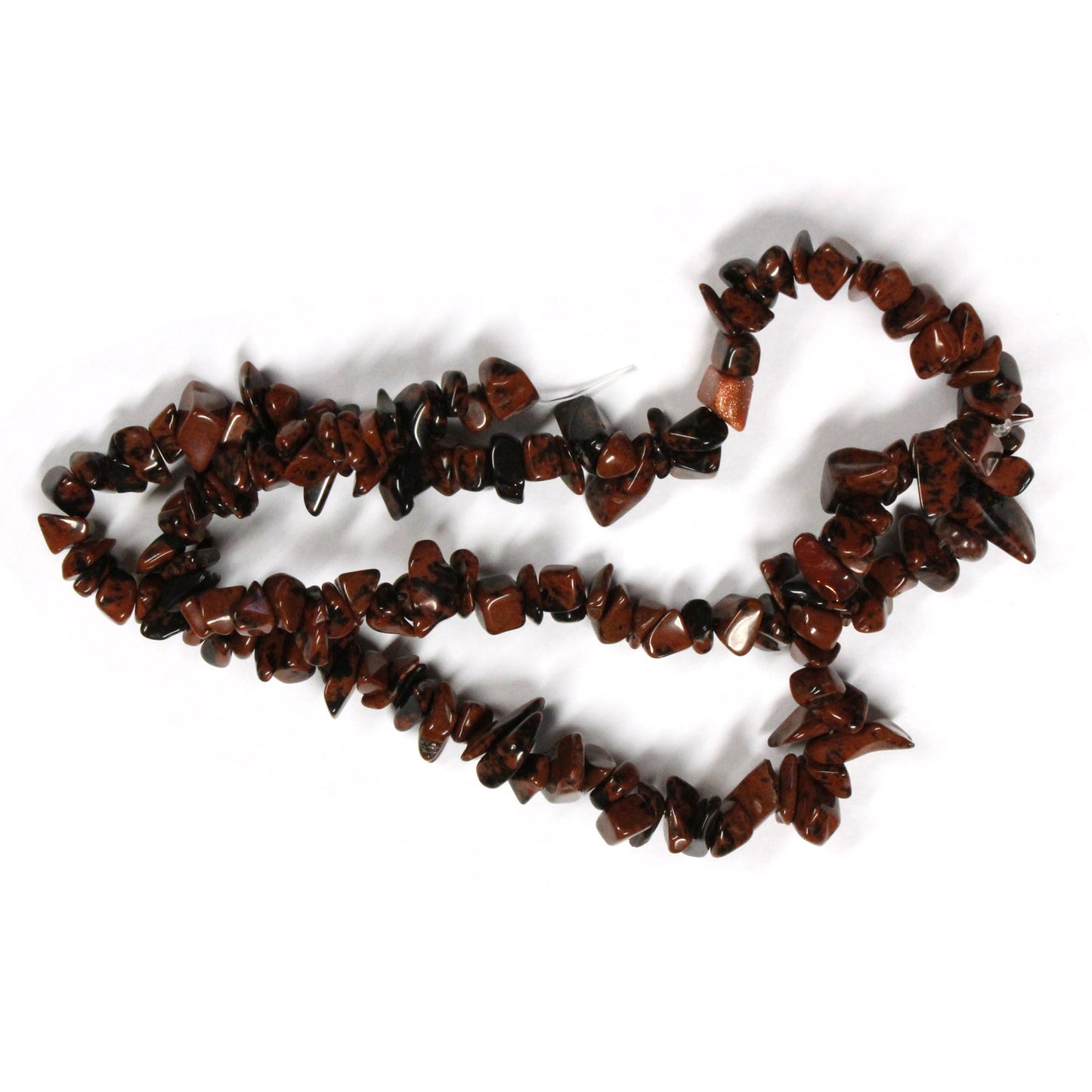 Mahogany Obsidian Chip Beads / 16 Inch strand / 5-10 chips / natural opaque stone