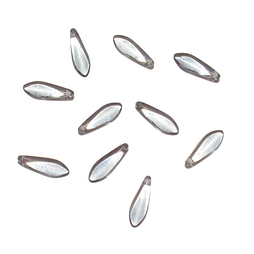 Blue Mist Luster Dagger Beads / 25 Pack / 15 x 6mm Czech glass jewelry beads
