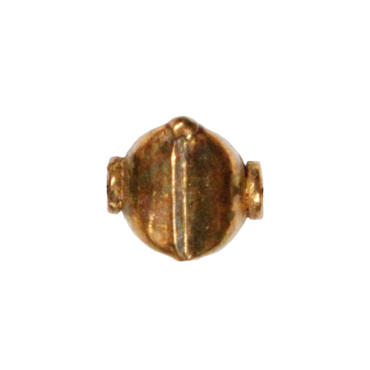 Double Cone Puff Bead Antique Copper / 9 x 8 x 8mm / shaped like two puffed cones turned together with a smooth surface
