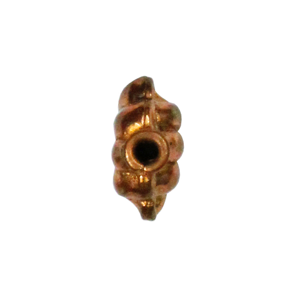 Fan Bead Antique Copper / 11 x 11 x 6mm / shaped like a five segmented fan