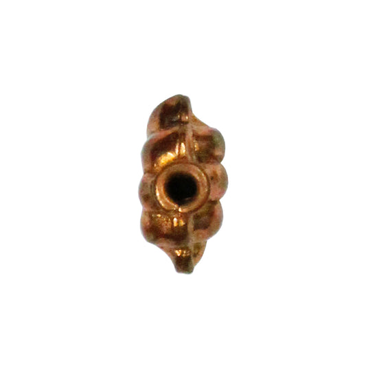 Fan Bead Antique Copper / 11 x 11 x 6mm / shaped like a five segmented fan