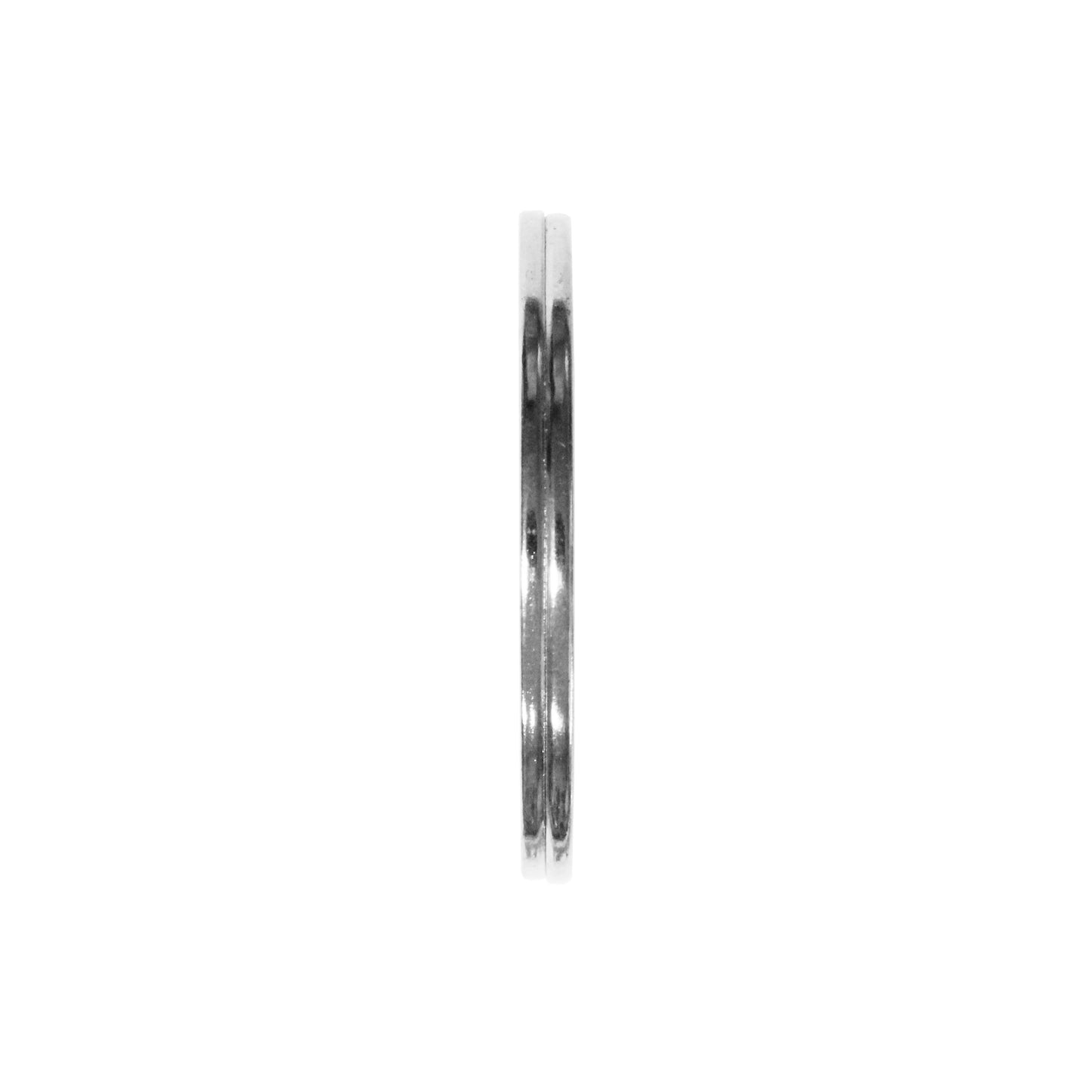 30mm Bright Rhodium Split Ring / sold individually / for key rings or secure charms or tags