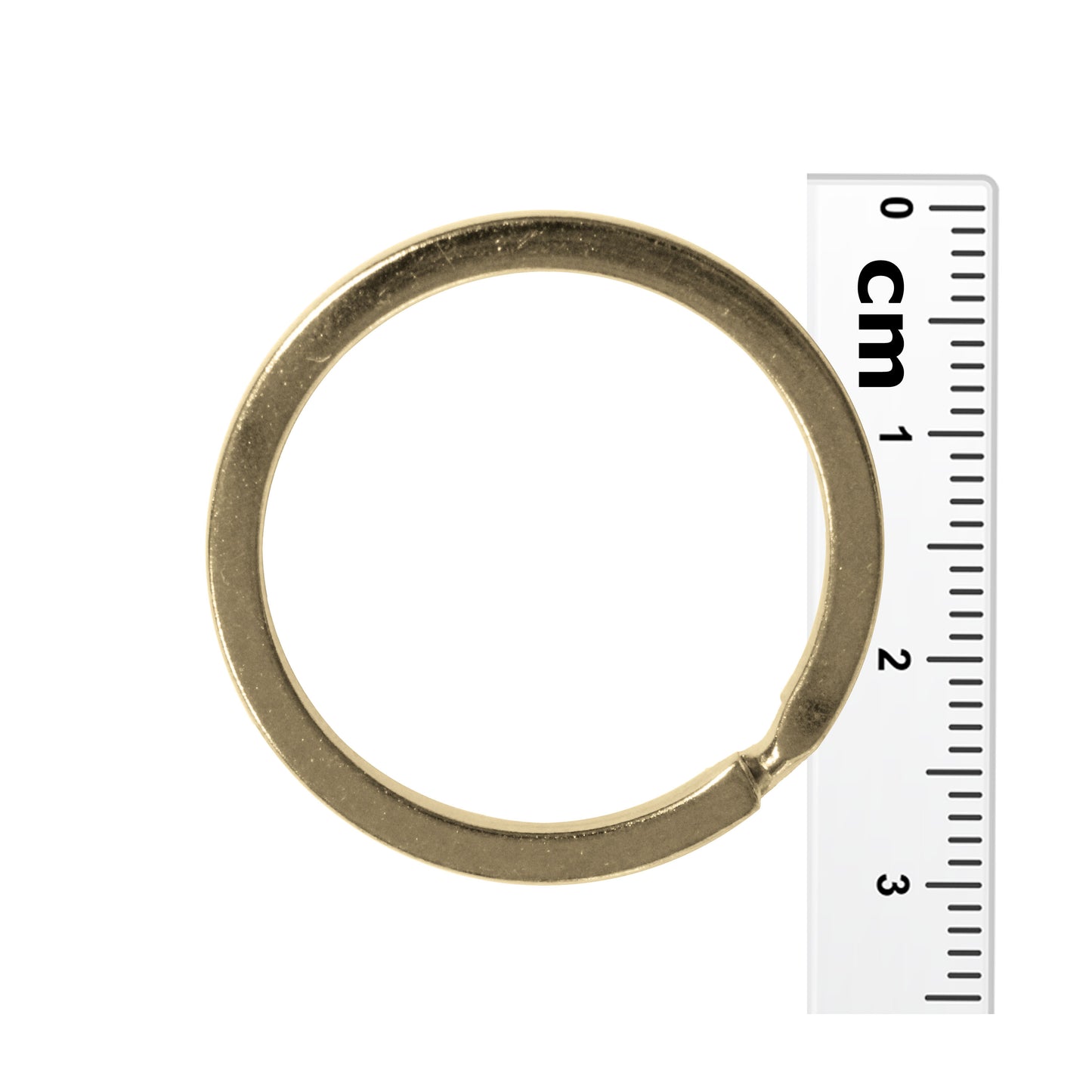 30mm Bright Gold Split Ring / sold individually / for key rings or secure charms or tags