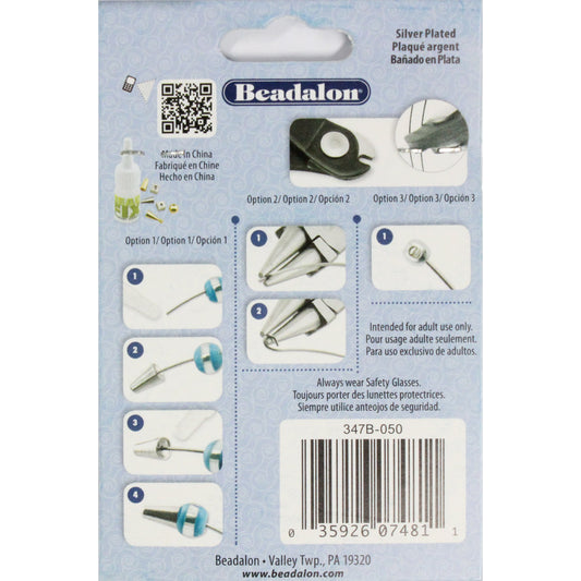 Large Bracelet Memory Wire, Silver Plated, Beadalon, 0.5 oz (14 g) package