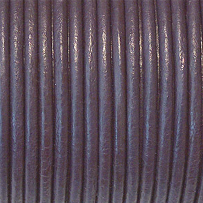 PURPLE 2mm Round Leather Cord / sold by the meter / made in India