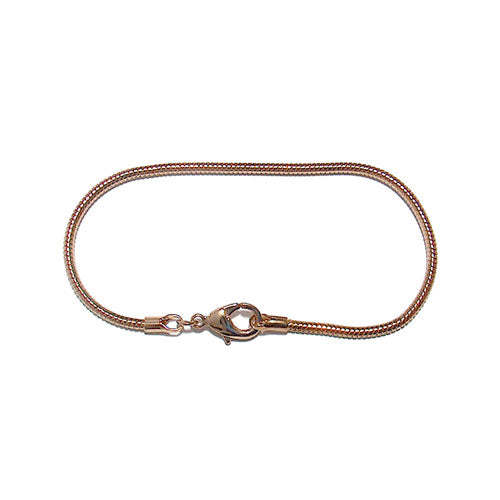 BRIGHT GOLD Snake Chain Bracelet / 7.5 Inch length by 2.5mm diameter chain / ready to wear with easy-to-use claw clasp