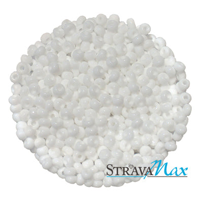 8/0 SNOW WHITE Seed Beads / sold in one ounce packs / Czech glass beads