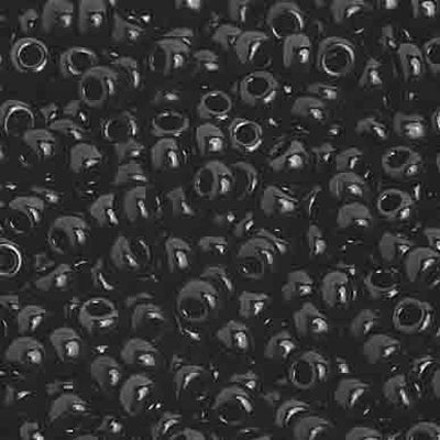 8/0 JET BLACK Seed Beads / sold in one ounce packs / Czech glass beads