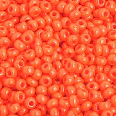 8/0 PUMPKIN ORANGE Seed Beads / sold in one ounce packs / Czech glass beads