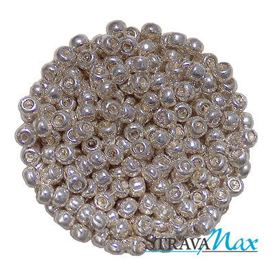 6/0 METALLIC SILVER Seed Beads / Preciosa Czech Glass