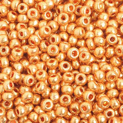 6/0 METALLIC GOLD Seed Beads / sold in 1 ounce packs / Preciosa Czech Glass