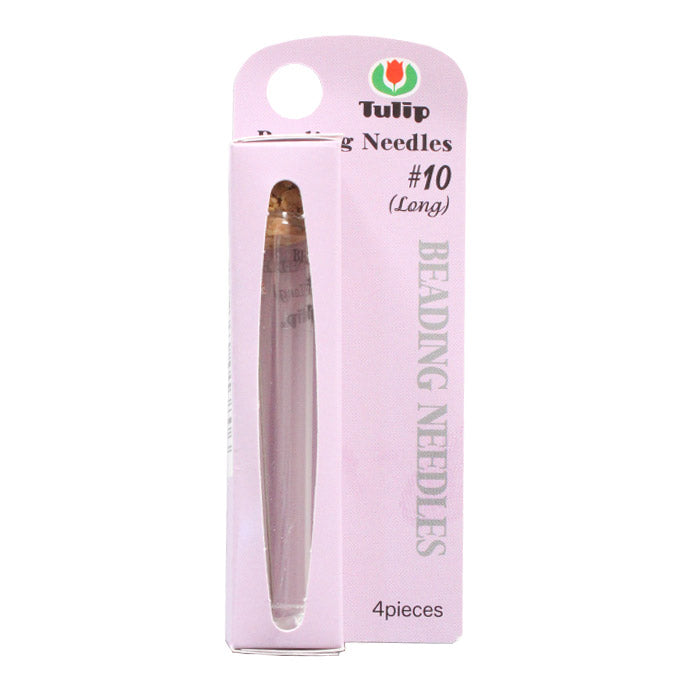 Tulip Beading Needles #10 Long (4pcs) / 0.46 x 51mm / nickel-plated steel / made in Japan