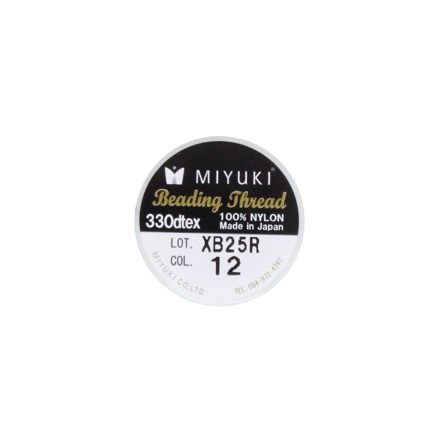 BLACK Miyuki Nylon Beading Thread / 50m - 55 Yard Roll / for bead weaving projects