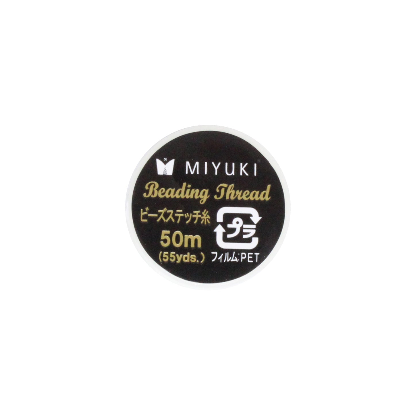 BLACK Miyuki Nylon Beading Thread / 50m - 55 Yard Roll / for bead weaving projects