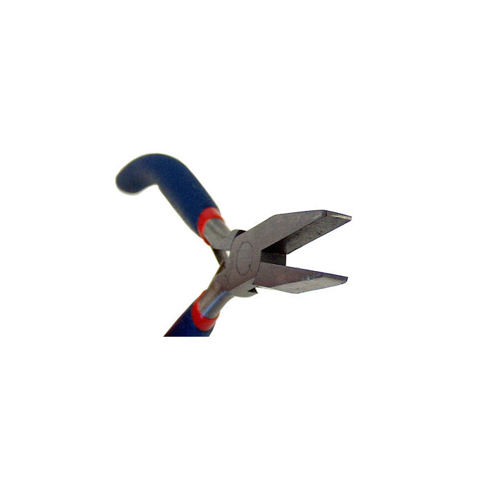 Blue Handle Flat Nose Pliers / non-slip handles / leaf spring with box joints