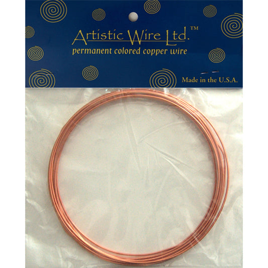 BARE COPPER 16 Gauge Round Wire / 10 Foot Roll / Artistic Wire