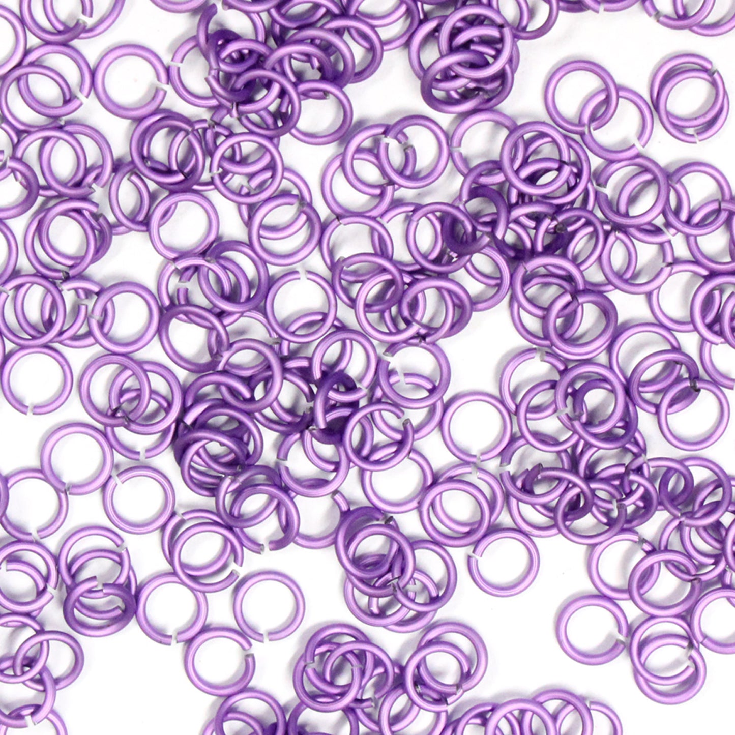 MATTE LAVENDER 3.4mm 20 GA Jump Rings / 5 Gram Pack (approx 275) / sawcut round open anodized aluminum
