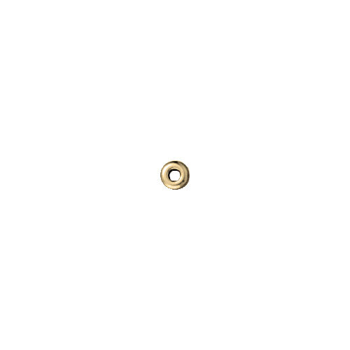 TierraCast 3mm Disk Heishi Spacer Bead / pewter with a bright gold finish / 93-0439-25