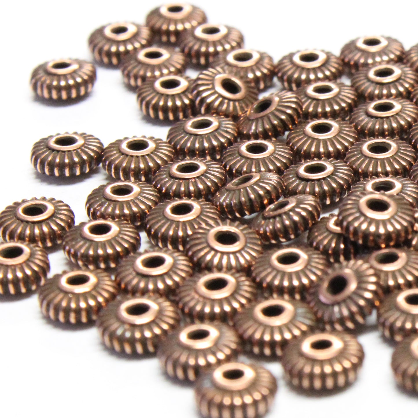 TierraCast 5mm Heishi Crown Spacer Bead / pewter with antique copper finish / 93-0445-18
