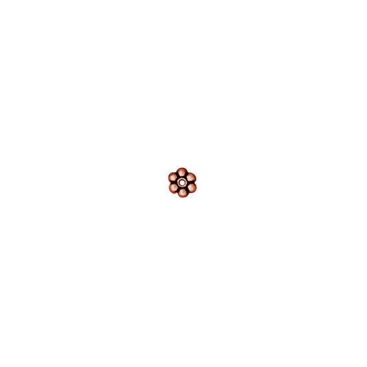 TierraCast 3mm Beaded Daisy Spacer Bead / pewter with antique copper finish / 93-0418-18