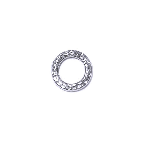 TierraCast 9mm Hammertone Ring Link / pewter with a bright rhodium finish